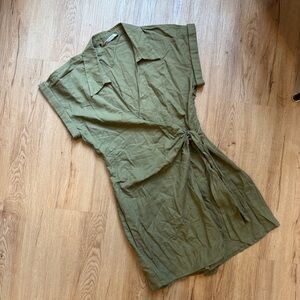 Zara Olive Green Wrap Dress